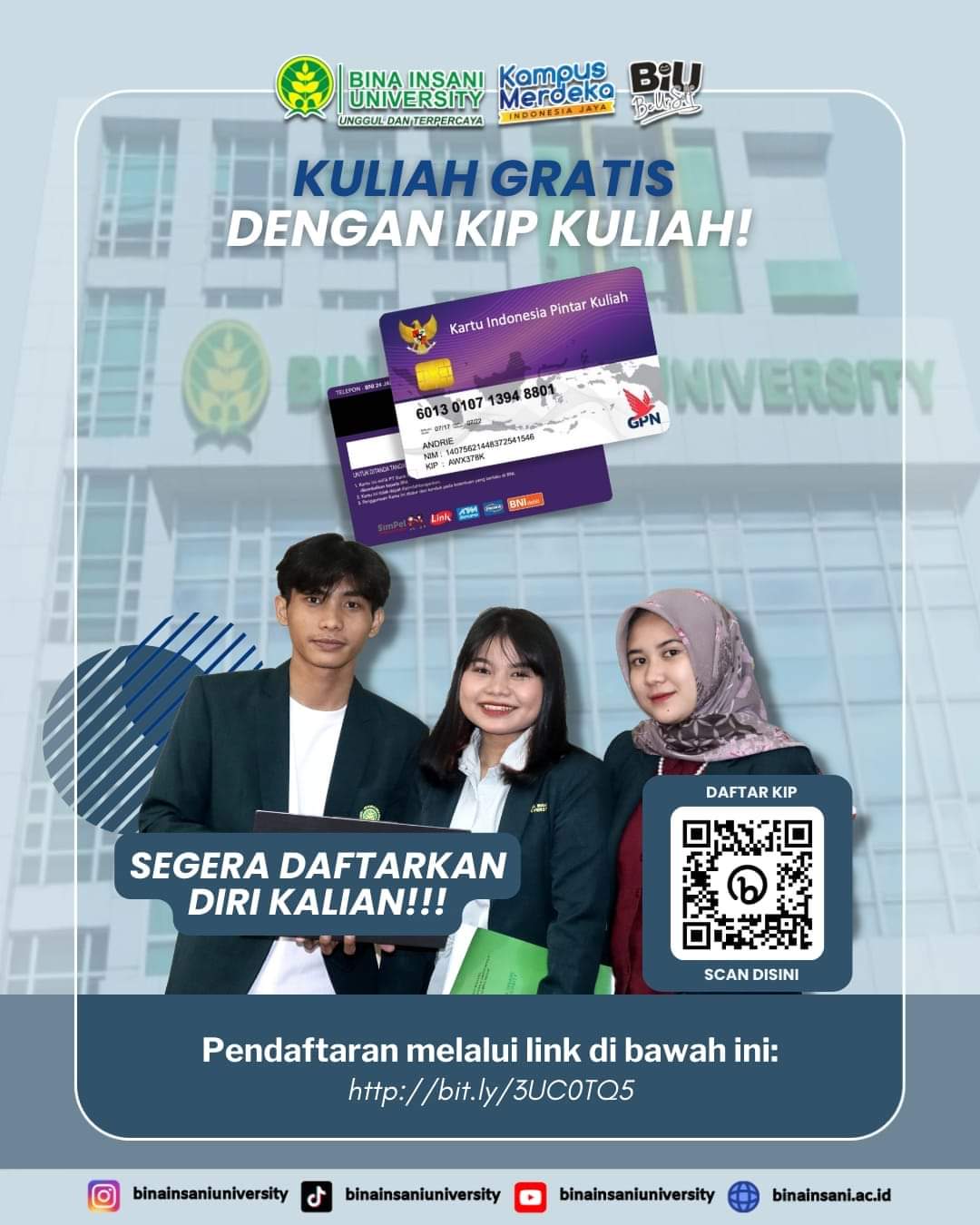 Info Beasiswa KIP - Universitas Bina Insani - Fokus Kampus