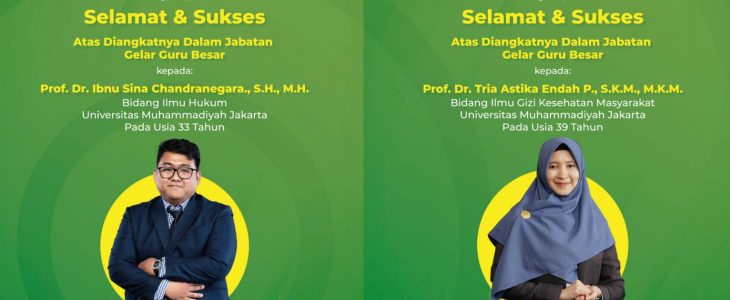 Dua Dosen Universitas Muhammadiyah Jakarta Terima Kenaikan Jabatan Akademik Menjadi Guru Besar