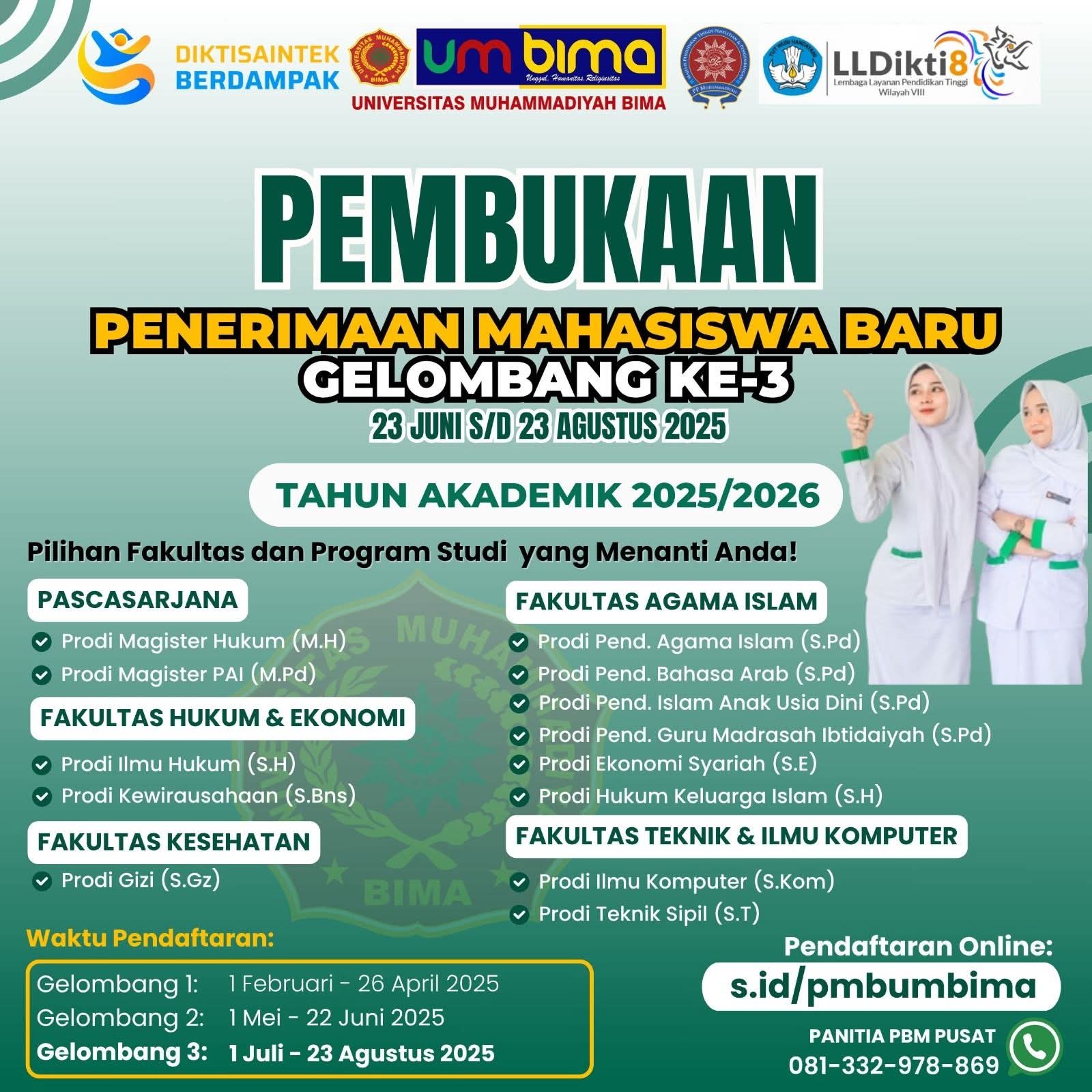 PMB Gelombang 3 Resmi Dibuka! Universitas Muhammadiyah Bima Ajak Calon Mahasiswa Bergabung